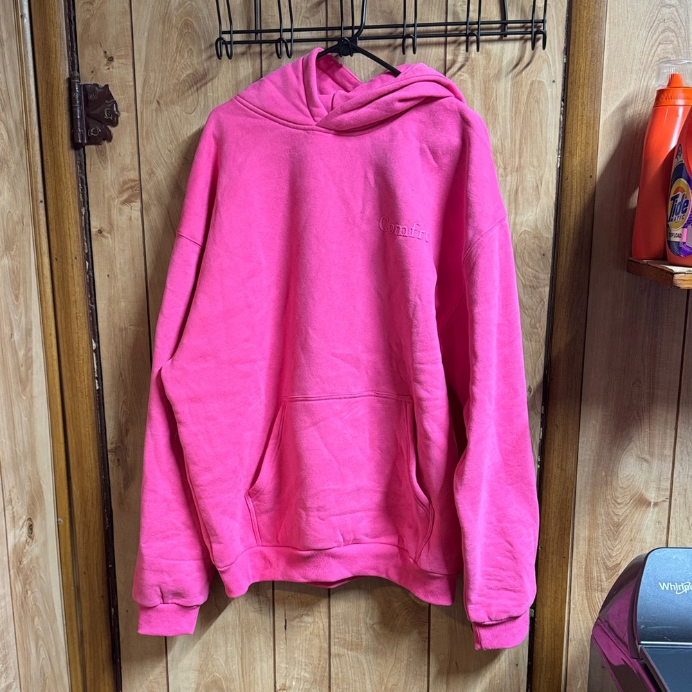 Pink Pullover Hoodie Sweatshirt - Casual Everyday Comfort